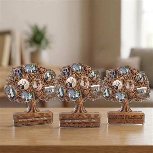 Personalized Family Reunion Acrylic Block, Family Tree Name Family Reunion Gift, Personalized Mothers Day Desk Decor, Fathers Day Keepsake - Etsy