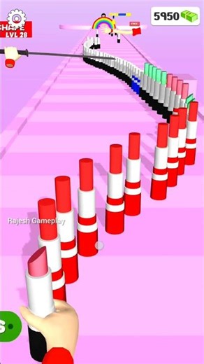 Lipstick Multi Shade Runner Level 135 ‪@rajeshgameplay‬ #games #gaming #trending #shorts #viral