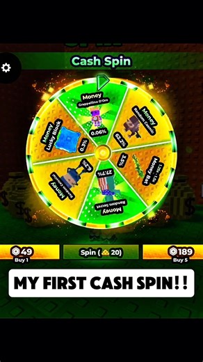 My First Cash Spin In Escape Tsunami For Brainrots! 🤯 #etfb #roblox #editlyrics #songlyrics