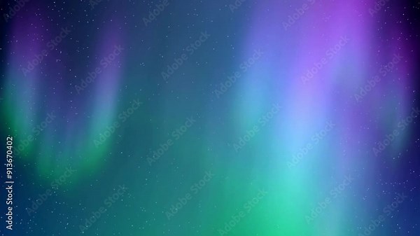 Mesmerizing Aurora Borealis Swirl 4K Animation - Captivating Northern Lights with Dynamic Color Motion
