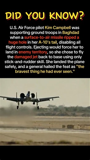 U.S. Army pilot Kim Campbell survives an out-of-control A-10