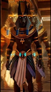 Anubis — The Egyptian God of the Dead Anubis emerges from the shadows, tall and imposing, his black jackal head gleaming under the pale desert moon. Each step he takes is slow, deliberate, and heavy with authority, as if the ground itself fears his presence. His glowing eyes burn with ancient judgment—cold, watchful, unforgiving. He walks forward with controlled aggression, not wild rage, but the confidence of a god who decides the fate of souls. His muscular form is wrapped in gold and obsidian