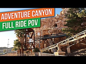 Adventure Canyon Log Flume POV at Buffalo Bills Casino HD 4k