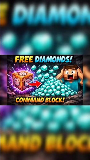 🔥 Get UNLIMITED DIAMONDS in Minecraft using a Command Block! 💎😱 #shortsvideo