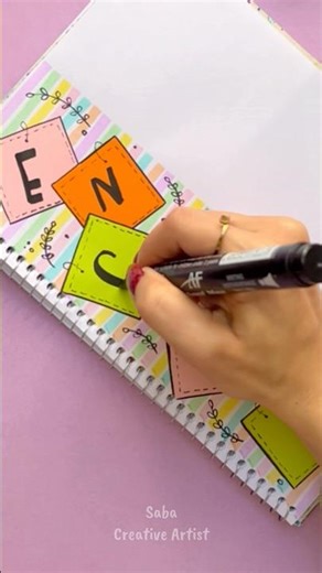 English🧡Creative Frontpage Idea for School Assignments #saba_creativeartist #shorts #frontpage