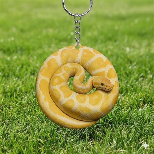 Custom Ball Python 2026 Keychain, Personalized Snake Pet Portrait, 2D Flat Acrylic Reptile Gift, Snake Morph Keepsake, Exotic Pet Owner Tag - Etsy