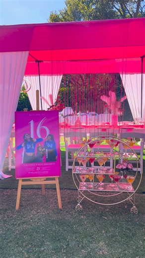Pink and white sweet 16 #sweet16 #2025reels #fyp #birthday #pink | Lerato OG Sello