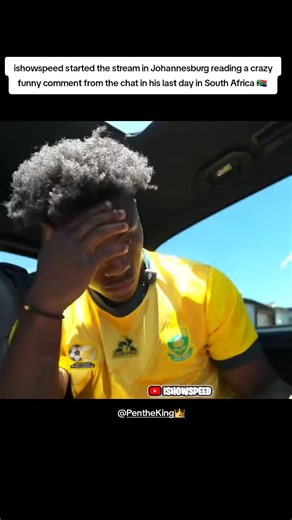 ishowspeed started the stream in Johannesburg reading a crazy funny comment from the chat in his last day in South Africa 🇿🇦 #SouthAfrica #ishowspeed #Johannesburg #comedy #joke