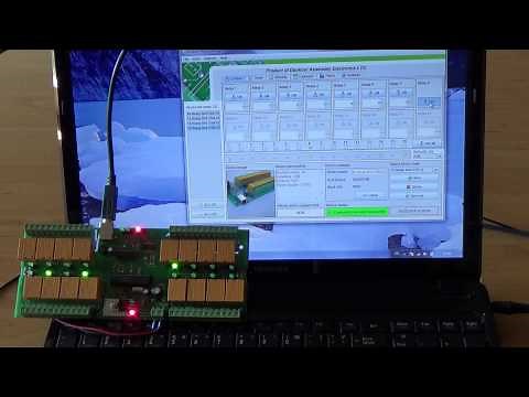 USB 16 Channel Relay Module - RS232 serial controlled, DRM software