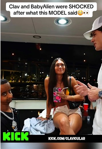 Clav and BabyAlien were SHOCKED after what this MODEL said😳👀 #clavicular #babyalien