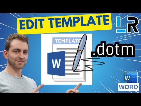 MS Word: Open template for editing ✅ 1 MINUTE