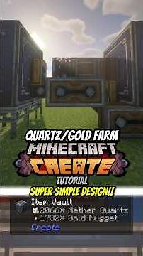 Quartz / Gold Farm Minecraft Create #createmod #minecraft