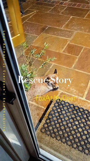 That day,a storm was raging outside,I found a fox sheltering from the rain at my doorstep…#fox #rescue #animalrescue #fyp #foryoupage