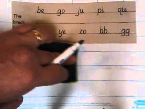 Nelson Cursive Break Letters
