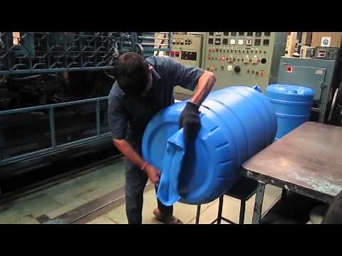 EXTRUSION BLOW MOULDING MACHINE 200 LTR FLUTECH MAKE VIDEO