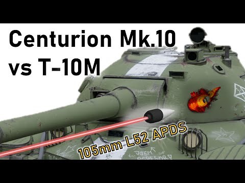 CENTURION Mk.10 vs T-10M | 105mm L52 APDS vs T-10M Turret | Armour Piercing Simulation