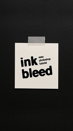 Jannah | Brand Designer on Instagram: "ink bleed effect • photoshop tutorial 🖤 my go to, easy way to create this ink bleed effect on any text! will you be trying it out? :) #branddesign #graphicdesign #branding #design #graphicdesigner #branddesigner #font #photoshop #photoshopdesign #tutorial"