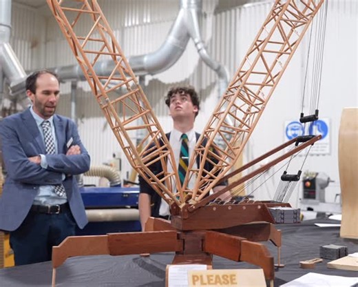 HSC SHAPE SELECTION // We are delighted to announce that Cameron G’s exceptional wooden crane design has been selected for SHAPE, a prestigious exhibition showcasing outstanding projects from HSC Technological and Applied Studies (TAS) students. Cameron’s impressive Industrial Technology work was recognised for his ingenuity, as well as his outstanding technical and practical skills. SHAPE will be held at the University of Technology, Sydney, from Monday 16 March to Saturday 11 April 2026. We co