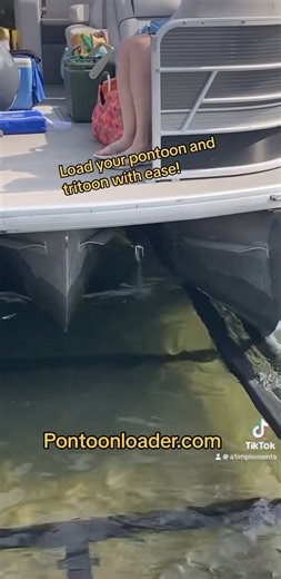 Load your pontoon in 30 seconds with the 4C Pontoon Loader Our pontoon guide rails are unique because they are level with the water line. Simply make contact with the rails and give it gas. The pontoon positions itself! Works great in windy conditions or in rough waters. Even fits tritoons! Pontoonloader.com | A-1 Implements LLC