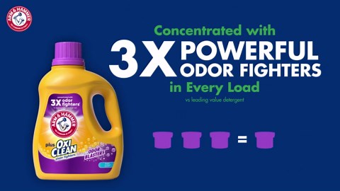 ARM & HAMMER Plus OxiClean Odor Blasters Fresh Burst, 128 Loads Liquid Laundry Detergent, 166.5 Fl oz