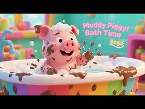 Muddy Piggy Bath Time Song 🐷🛁 | Fun Clean-Up Nursery Rhyme for Kids