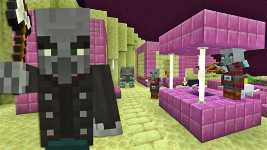 Ender raid chaos in Minecraft Xbox survival