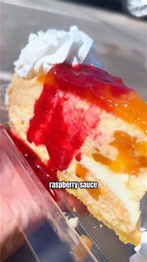 *NEW* Peach Perfect With Raspberry Drizzle Cheesecake🍰