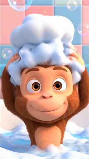 🛁💦 Monty Bhai's Crazy Bath Time Adventure! Splish Splash Monkey CHAOS! 😂🐒 Cute Cartoon #shorts