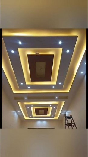 Unique Double-Layer POP Fall Ceiling for Premium Homes” gypsum false ceiling designs