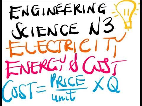 ENGINEERING SCIENCE N3 - ENERGY AND COST(ELECTRICITY)