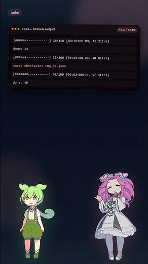 【Python】いつ終わるの！？終わりの見えないループには「tqdm」なのだ！ #Shorts