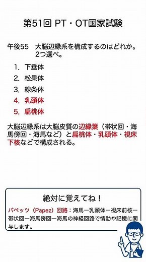 PT・OT国家試験｜第51回午後55-56 #理学療法士 #作業療法士 #国家試験