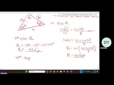 PC11 Ch 2 6 Ambiguous Case of Sine Law #maths #sinelaw #education #precalculus11