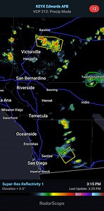 3:30 PM 7/23 radar update: a few strong storms over the San Diego mountains and the high desert of San Bernardino County with gusty winds, hail, and heavy rain. Storms will continue to develop and impact the mountains, mountain foothills, and high desert for a few more hours. | US National Weather Service San Diego California