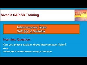 S4HANA & ECC Intercompany Sales | Sivan's SAP SD Training