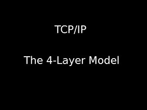 The 4-Layer TCP/IP Model