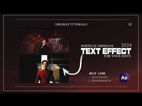 Sanchezae Style Particle Dissolve Text Effect – Easy Tutorial AE