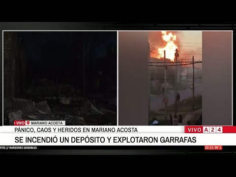 🔴 A warehouse caught fire and gas cylinders exploded