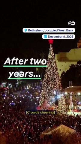 After two years, Bethlehem lights its Christmas