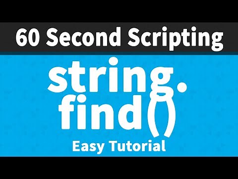 Find a string in another string (string.find) | 60 Second Scripting 📜