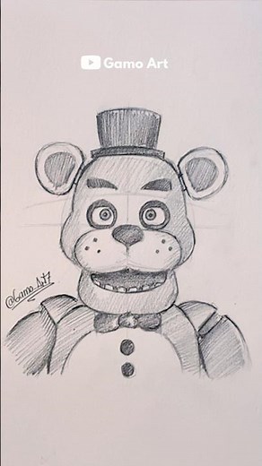How to draw Freddy very easy 🔥#fnaf #art #drawing