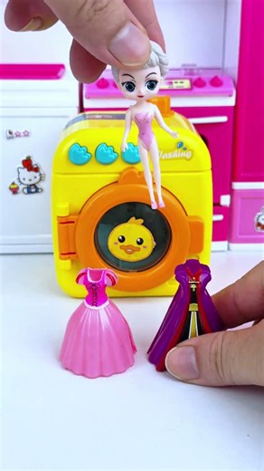 ASMR Toy Unboxing Frozen Elsa & Disney PrincessWashing Machine Toy | Satisfying Toy Sounds #Shorts