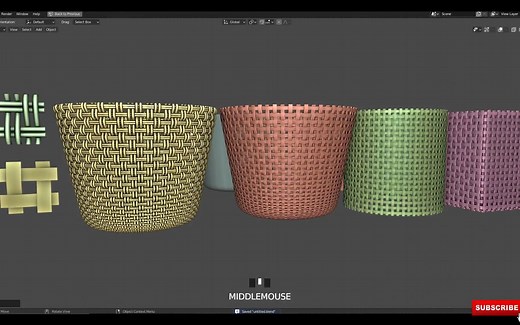 编制模型制作Blender 3.0 Tissue Modifier Tissue Addon