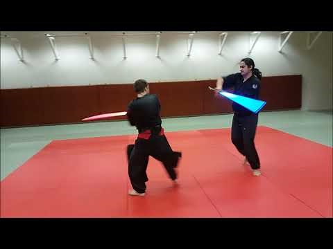 École de sabre laser, combat libre, démonstration et techniques de combat, lightsaber academy