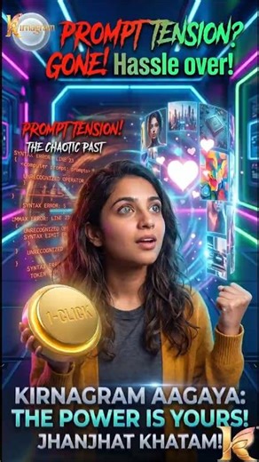 AI Prompts ka Jhanjhat Khatam! 🤯 Kirnagram: World’s First Zero-Prompt AI Social Platform #hindi