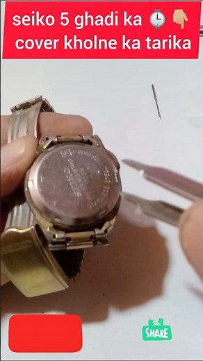 How to Open Seiko 5 Watch Back Cover Easy Trick 🔧 #WatchCaseOpen #Seiko5 #trending #shorts #DIYWatch