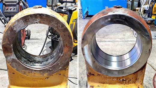 Machining custom mounts for line boring