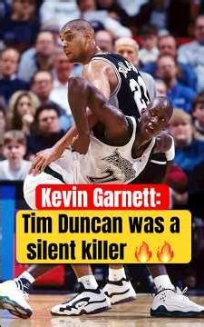Tim Duncan was a silent killer🔥 #kevingarnett #timduncan #spurs #nbatalk #nbahistory #fyp