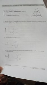 Worksheet 6b - TECHNOLOGY: [INFORMAL]In the formula for Ohm's... | Filo