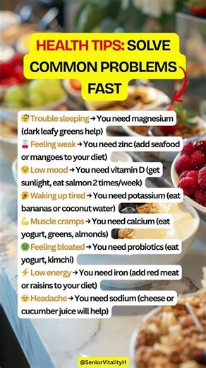 ⚡ Health Fixes That Work Fast (Simple Nutrient Solutions)